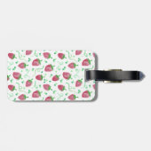 Strawberry-Muster mit Monogramm Gepäckanhänger (Rückseite horizontal)
