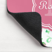 Strawberry-Muster mit Monogramm Mousepad (Ecke)