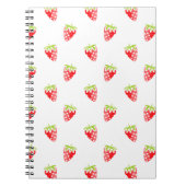 Strawberry-Muster Notizblock (Vorderseite)
