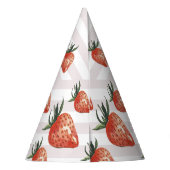 Strawberry-Muster Partyhütchen (Rückseite)