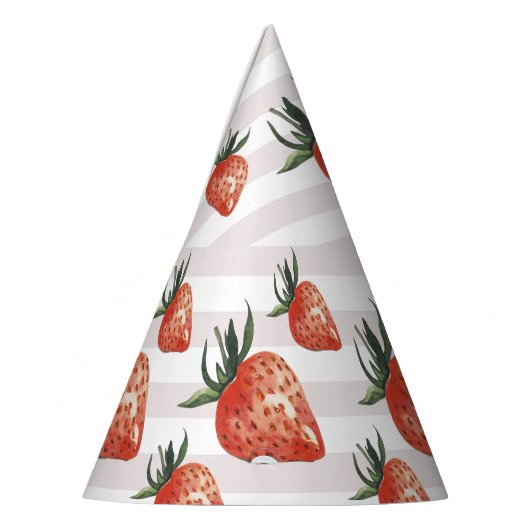Strawberry-Muster Partyhütchen (Links)
