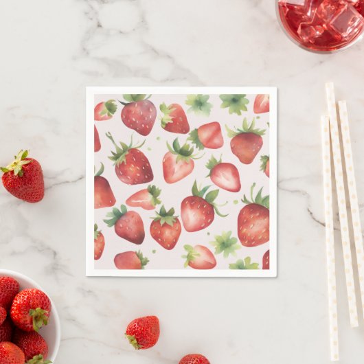 Strawberry-Muster Serviette (Beispiel)