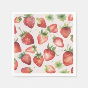 Strawberry-Muster Serviette