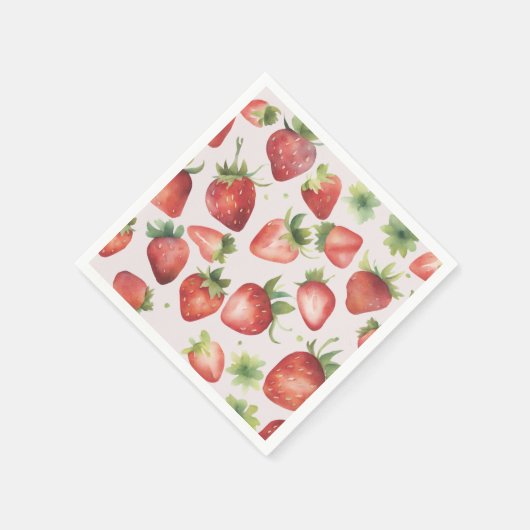 Strawberry-Muster Serviette (Ecke)