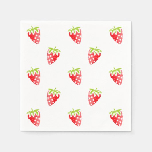 Strawberry-Muster Serviette (Vorderseite)