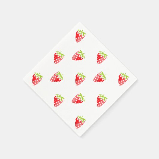 Strawberry-Muster Serviette (Ecke)