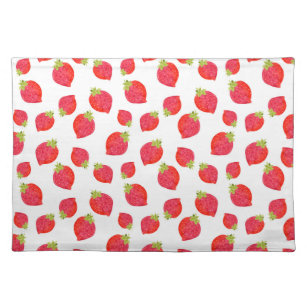 Strawberry-Muster Stofftischset