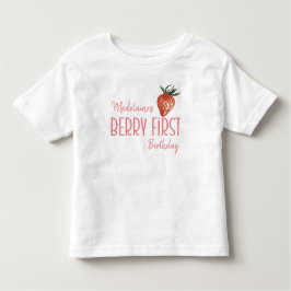 Strawberry Name 1st Berry Erster Geburtstag Kleinkind T-shirt