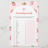 Strawberry Name Baby Animals Baby Showspiel (Vorderseite)