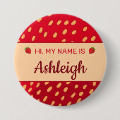 Strawberry Nametag Button (Vorderseite)