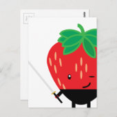 Strawberry-Ninja Postkarte (Vorne/Hinten)