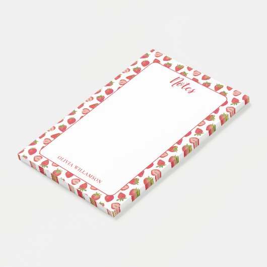 Strawberry Notes Memo Pad Post-it Klebezettel (angewinkelt)