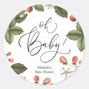 Strawberry Oh Baby Fevor Classic Round Sticker
