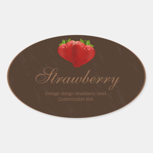 Strawberry Ovaler Aufkleber (Vorderseite)