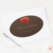 Strawberry Ovaler Aufkleber (Umschlag)