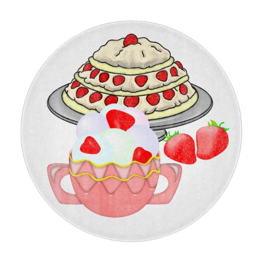 Strawberry Overdrive Schneidebrett (Vorderseite)