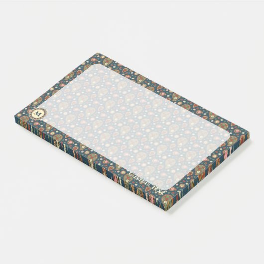 Strawberry Paisley Muster Post-it Notes Klebezettel (angewinkelt)