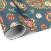 Strawberry Paisley Musterpapier Geschenkpapier (Rolleneckpunkt)