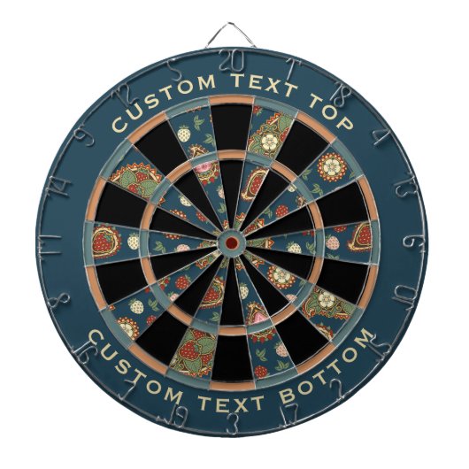 Strawberry Paisley Pattern Dart Board Dartscheibe (vorne)
