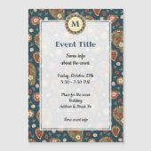 Strawberry Paisley Pattern Einladung (Vorderseite)