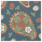 Strawberry Paisley Pattern Fabric Stoff (Nahaufnahme)