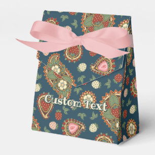 Strawberry Paisley Pattern Gevor Box Geschenkschachtel