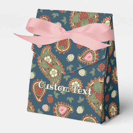 Strawberry Paisley Pattern Gevor Box Geschenkschachtel (Vorderseite)