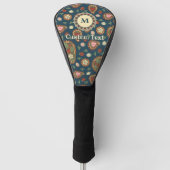 Strawberry Paisley Pattern Golf Head Cover Headcover (Vorderseite)