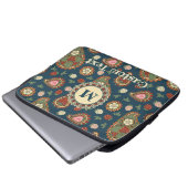 Strawberry Paisley Pattern Laptop Sleeve (Vorne Knopf)