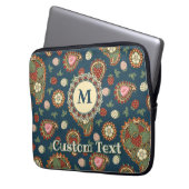 Strawberry Paisley Pattern Laptop Sleeve (Vorderseite Links)