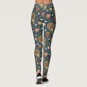 Strawberry Paisley Pattern Leggings (Rückseite)