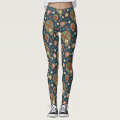 Strawberry Paisley Pattern Leggings (Vorderseite)