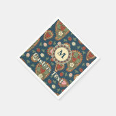 Strawberry Paisley Pattern Napkins Serviette (Ecke)