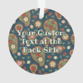 Strawberry Paisley Pattern Ornament (Rückseite)