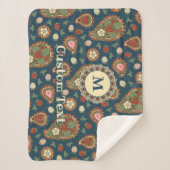 Strawberry Paisley Pattern Sherpa Blanket Sherpadecke (Vorderseite)