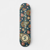 Strawberry Paisley Pattern Skateboard (Vorne)