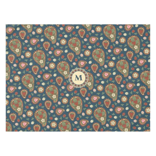 Strawberry Paisley Pattern Tablecloth Tischdecke (Vorderseite (Horizontal))