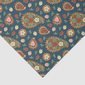 Strawberry Paisley Pattern Tissue Paper Seidenpapier (Ausschnitt)