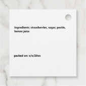 Strawberry Pals Funny Cartoon Jam Pie and more Geschenkanhänger (Rückseite)