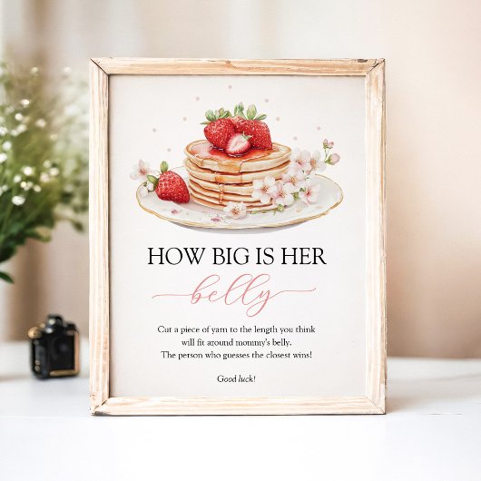 Strawberry Pancake Baby Brunch Belly Zeichen Poster