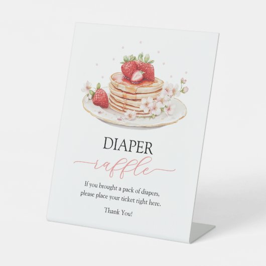 Strawberry Pancake Brunch Windelwackelposter Sockelschild (Vorderseite)