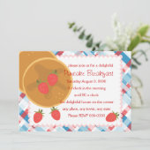 Strawberry Pancake Einladung (Stehend Vorderseite)