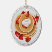 Strawberry Pancakes Pub Kokette Weihnachten Keramik Ornament (Rechts)