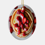 Strawberry Pancakes Pun Christmas Keramik Ornament (Rechts)
