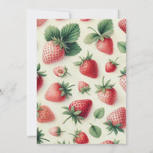 Strawberry Pancakes Stack Bridal Brunch Dusche Einladung (Rückseite)