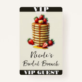 Strawberry Pancakes Stack Bridal Brunch VIP Pass Ausweis (Vorderseite)
