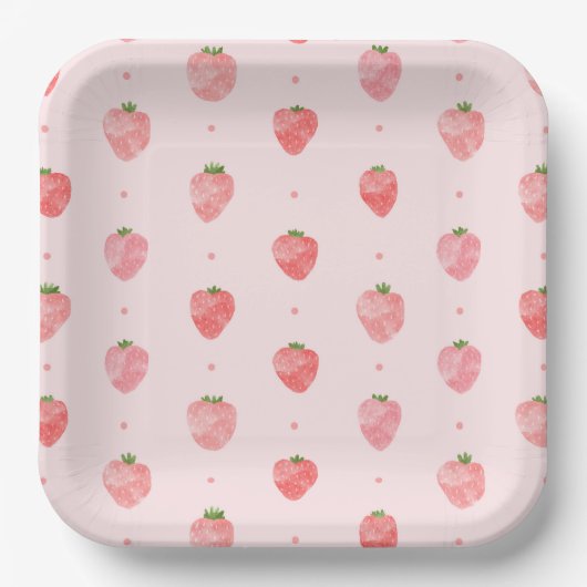 Strawberry Paper-Teller Pappteller (Vorderseite)