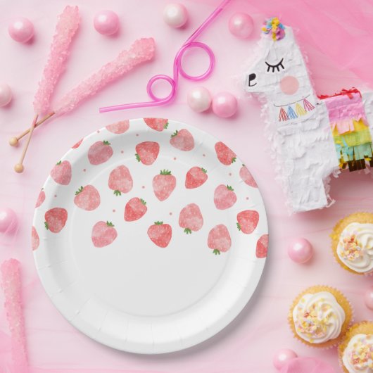 Strawberry Paper-Teller Pappteller (Party)