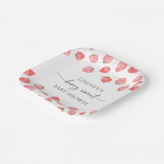 Strawberry Paper-Teller Pappteller (Gewinkelt)