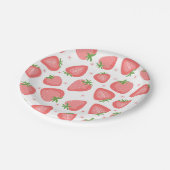 Strawberry Paper Tellers Berry First Birthday Pappteller (Schrägansicht)
